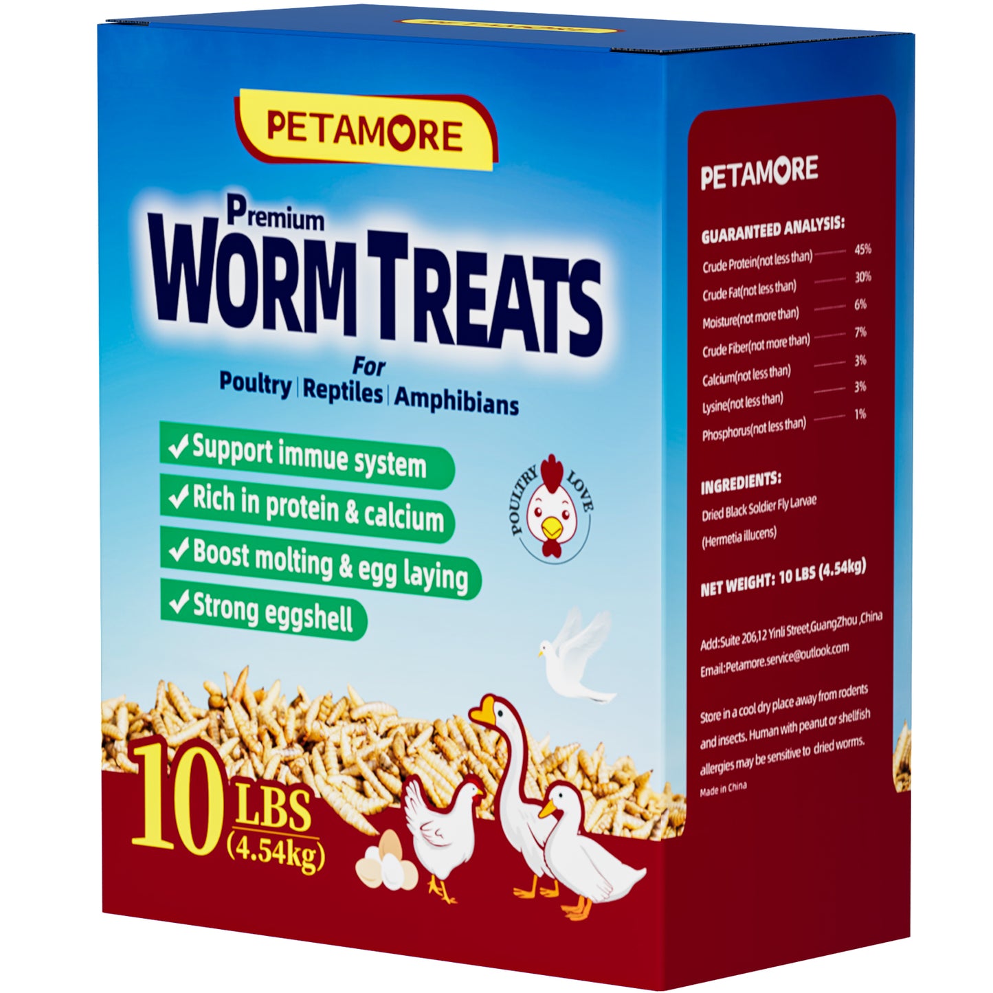 Dried Black Soldier Fly Larvae 10Lbs