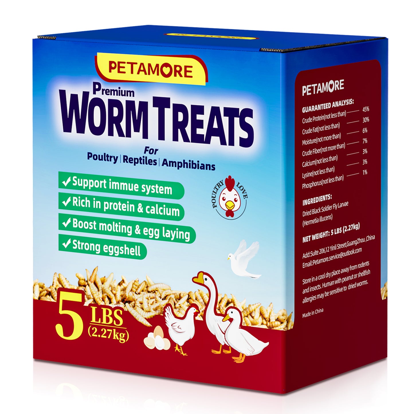 Dried Black Soldier Fly Larvae 5Lbs