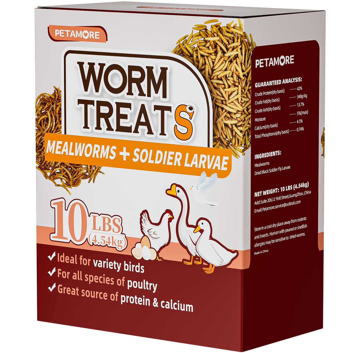 Dried Mealworms and Black Soldier Fly Larvae Mix Treats 10lbs