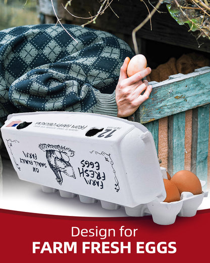 Adorable Printed Egg Cartons 36Pack