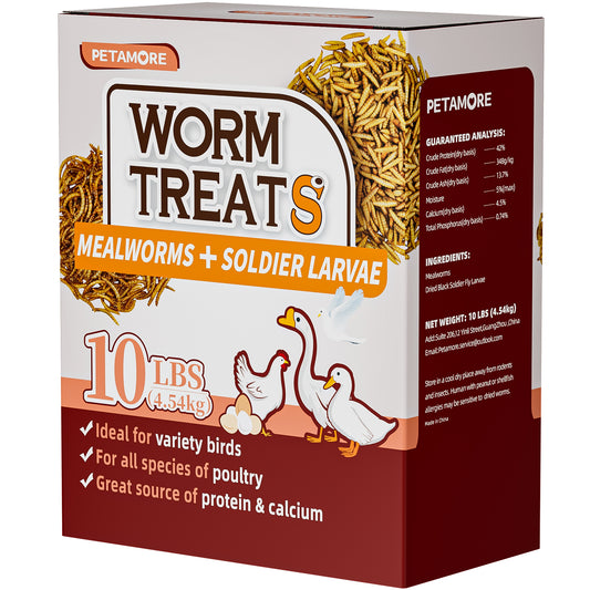 Dried Mealworms and Black Soldier Fly Larvae Mix Treats 10lbs